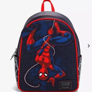 Loungefly Marvel Spider-Man Upside Down Web Mini Backpack